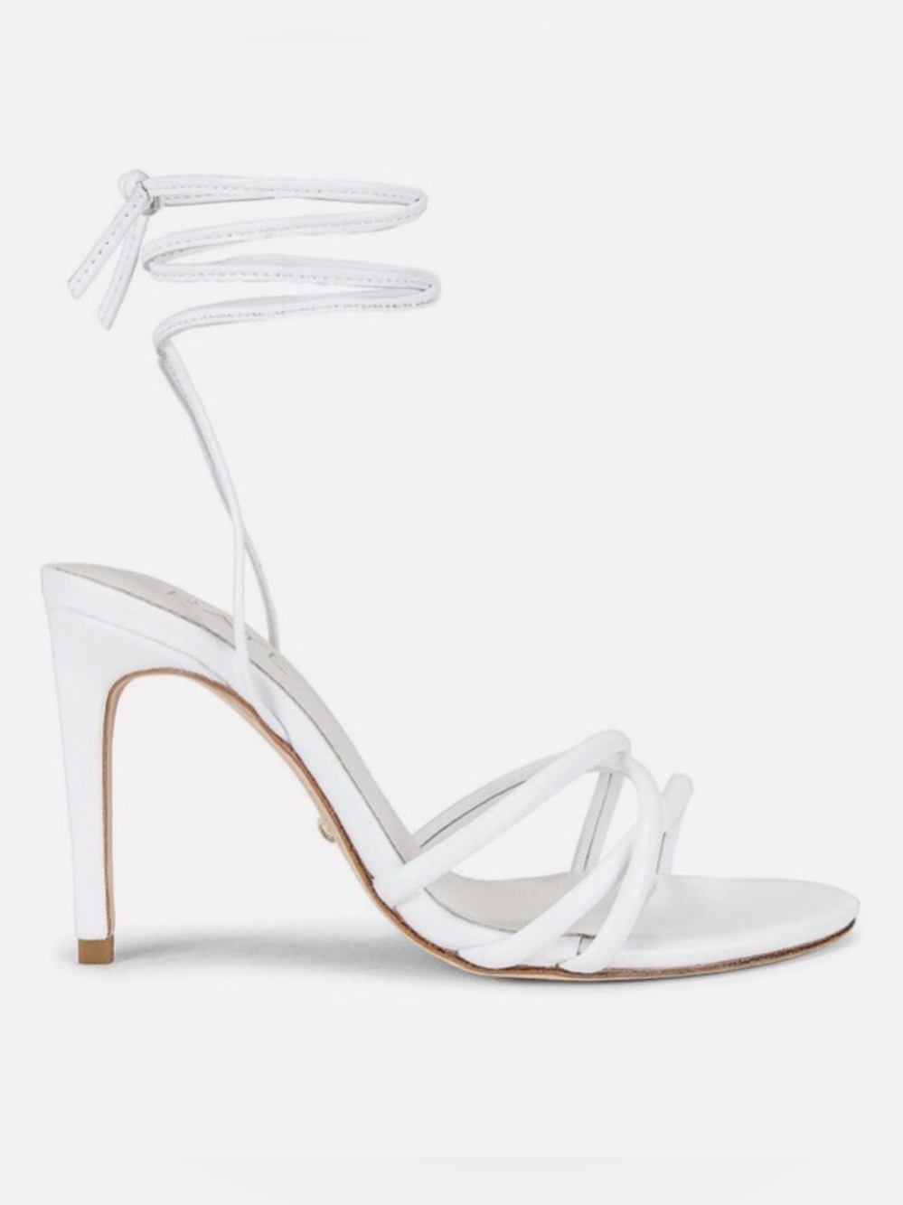 REVOLVE Sway Heels White Leather Straps Revolve NWOT